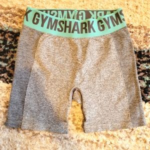 Gymshark Flex Shorts Gray Marl W/ Green Logo Waistband